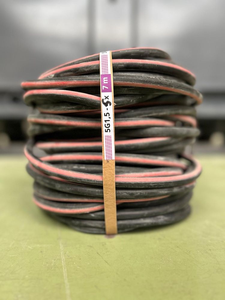 Resource réemploi Câble U1000 R2V - 5G1,5 mm² - longueur 30 ml- 10 câbles de 3ml -Circable
