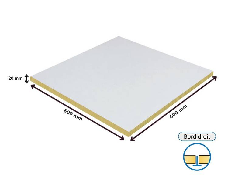 Resource réemploi Plafond suspendu, Dalles 60x60 laine minérale