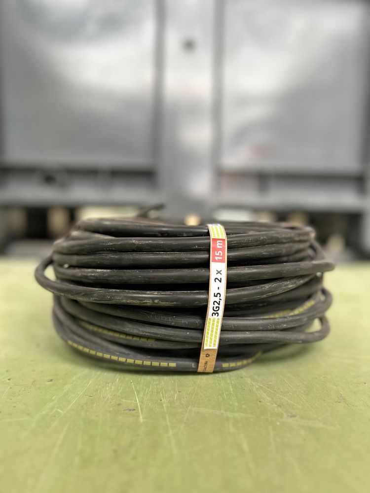 Resource réemploi Câble U1000 R2V - 3G2,5 mm² - longueur 30 ml- 2 câbles de 15ml -Circable