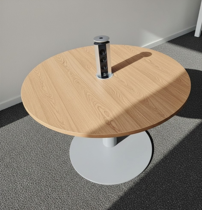 Resource réemploi Table ronde avec colonne électrique