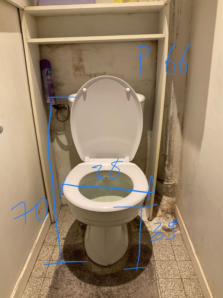 Cuvette WC sur pied