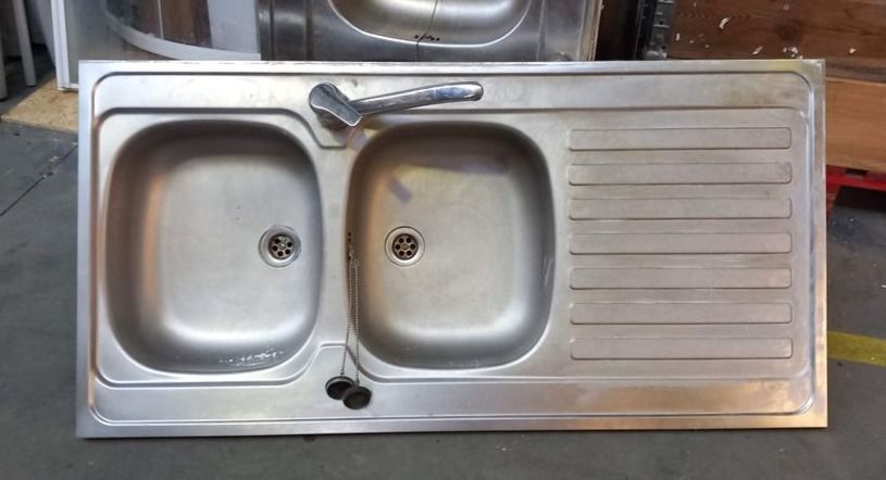 Resource réemploi Évier, inox 2 bacs