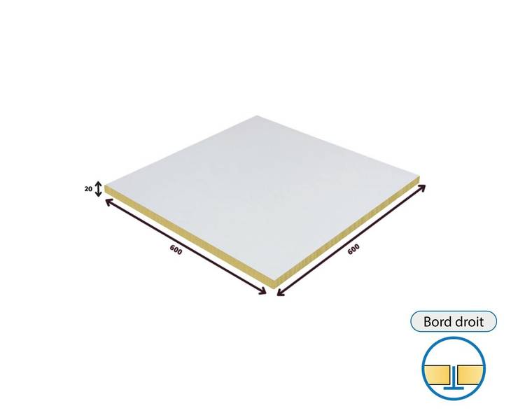 Resource réemploi Plafond suspendu, Dalles 60x60 laine minérale