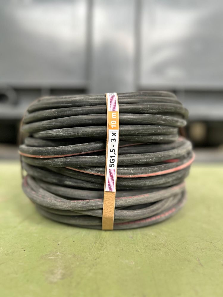 Resource réemploi Câble U1000 R2V - 5G1,5 mm² - longueur 30 ml- 3 câbles de 10ml -Circable