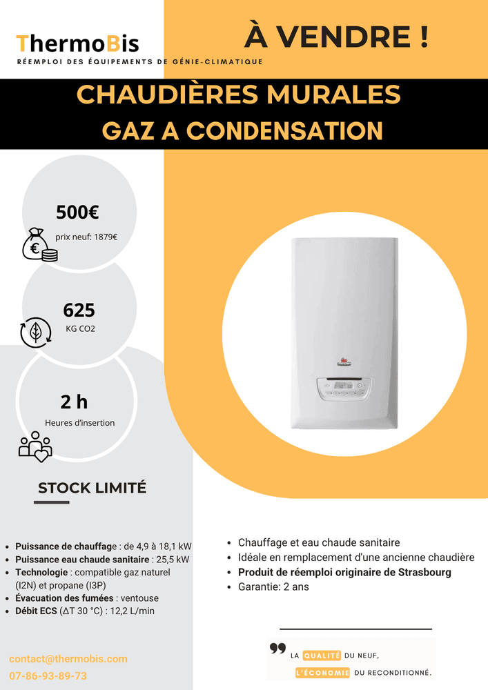 Resource réemploi Chaudières gaz à condensation