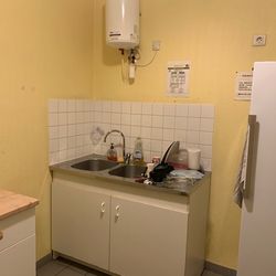 Kitchenette inox + meuble bas