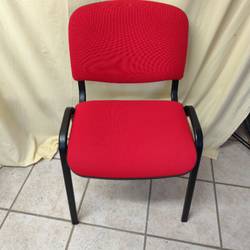 Chaise de bureau empilable rouge