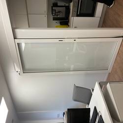 Cloison vitrée rail blanc h 225 / 245