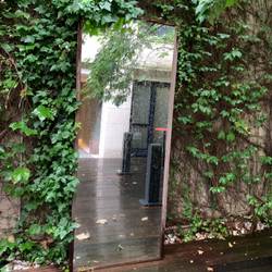 Miroir sur support bois, Miroir ext 01