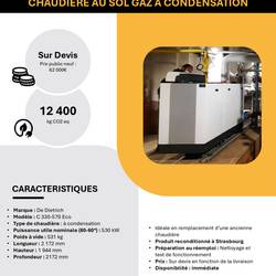 Resource réemploi Chaudière à condensation – GAZ, au sol De Dietrich ou équivalent 
