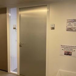 Portes bois revetement argenté  92*218