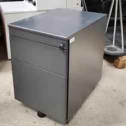 Caisson 2 tiroirs gris