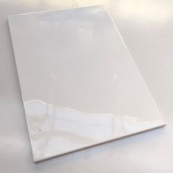 Carrelage, émaillé blanc