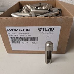 Cache pour Paumelle, Aluminium Nickelé Satiné (GC846150JT03) & Aluminium Nickelé Satiné Bleu (GC846150JA03)