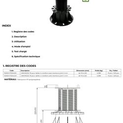 Resource réemploi Pieds de plancher flottants / Plot pour dalle Arkimede 115
