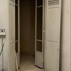 Porte vitree et volets bois