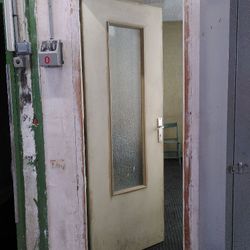 Porte bois intérieure + vitrage central