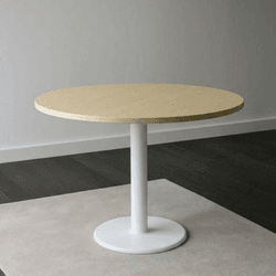 Table ronde pied blanc