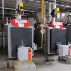 Chaudière, gaz basse température 300 kW et son bruleur associé