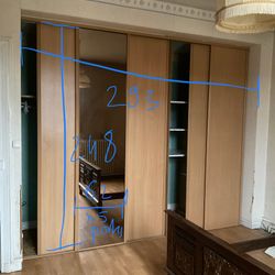 Portes de placard coulissantes sur rails