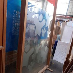 Chassis , vitré bois