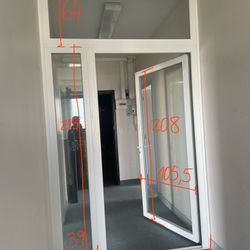 Porte intérieure vitrée + cadre vitré, PO INT V