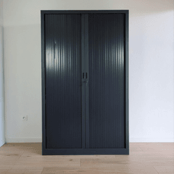 Armoire à rideaux haute anthracite