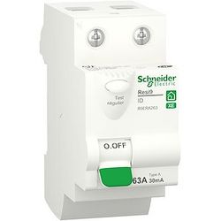 Disjoncteurs et Différentiels divers, SCHNEIDER - Inter différentiel RESI9 XE 2P - 63A - 30ma - Type A - R9ERA263
