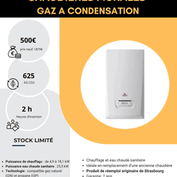 Chaudière individuelle à condensation - GAZ, 25 kW